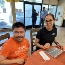 Arturo (L) and his Life Skills Coach Magdalena (R)
