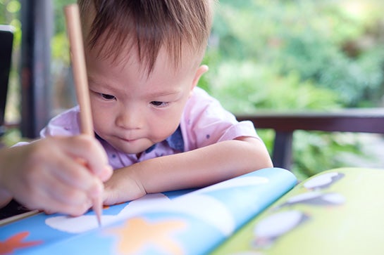 toddler writing