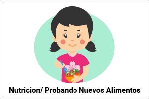 Drawing of a girl eating a salad in a bowl