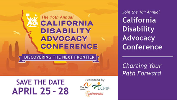 California Disability Advocacy Conference Save-the-Date postcard