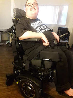 CLS Participant Joseph in New Wheelchair