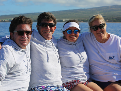 Jordan (left) with his family