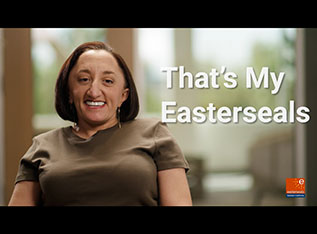 Nicole Evens face next to the words That's My Easterseals in Highlight Image