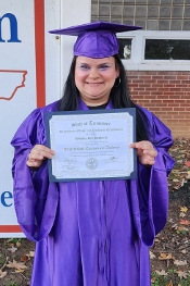 Brittney with diploma