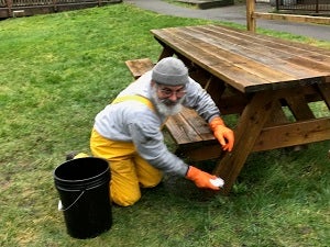 Harbor Covenant Church Volunteers cleaning