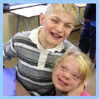 2 children laughing